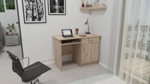 Íróasztal 100X50-Es Ajtós-Fiókos